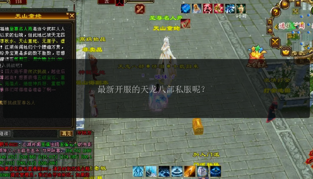最新开服的天龙八部私服呢？ 